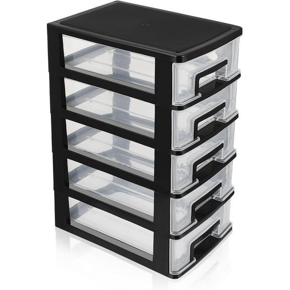 PBPBOX Office Stationery Storage Holder Storage Cabinet Transparent 1Set 12.4x8.3x6In