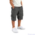 thumbnail image 2 of Fozruso Boys Casual School Uniform Shorts Loose Fit Elastic Waist Drawstring Short for Kids Outdoor Play(Gray), 2 of 7