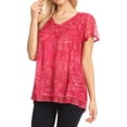 thumbnail image 4 of Sakkas Hope Embroidery And Seqiun Accents Summer Blouse - Pink - One Size Regular, 4 of 6