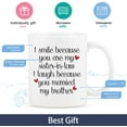 thumbnail image 5 of Cabtnca Sister In Law Gifts - I Smile Because You Are My Sister In Law Mug - Mothers Day & Birthday Gifts - 11 Oz White, 5 of 8