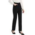 thumbnail image 4 of INSPIRE CHIC Women's Straight Leg Work Pants High Stretch Casual Pants Office Work Trousers XS Black, 4 of 6