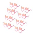thumbnail image 4 of 8 piezas de gafas de papel Team Girl Eyeglass Baby Welcome Party Gafas Baby Shower Holidays Festival Photo Props (Rosa), 4 of 6