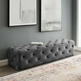 thumbnail image 7 of Modway Amour 72" Tufted Button Entryway Performance Velvet Bench in Gray, 7 of 7