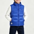 thumbnail image 4 of Cethrio Boys Puffer Vests Size 5-6 Years, Sleeveless Lightweight Warm Quilted Winter Outerwear with Zipper Blue, 4 of 7