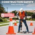 thumbnail image 3 of Heavy-Duty Traffic Cones, Safety Cones for Construction Sites and Parking Lot Management, 18-Inch Traffic Safety Cones with Reflective Collars and Weighted Base, 3 of 8