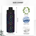 thumbnail image 3 of Pofeuu Colored Hearts Print 18oz Sports Insulated Kettle Stainless Steel Vacuum Water Bottle Leakproof Sport Flask, 3 of 7