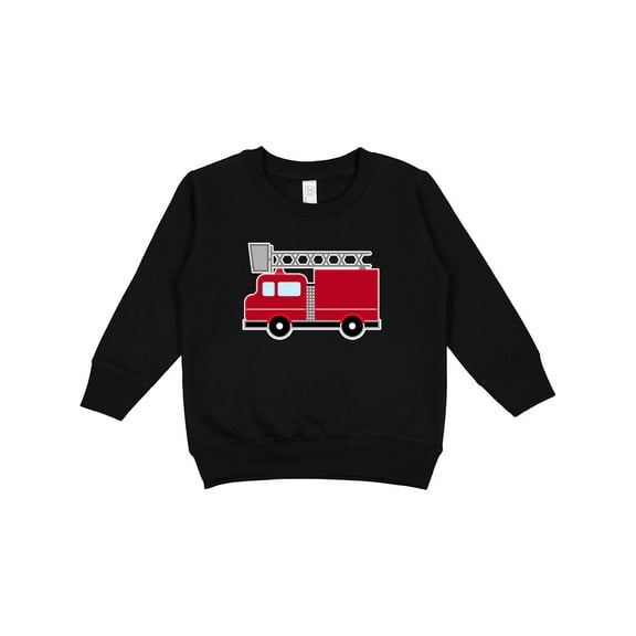 Inktastic Red Firefighter Fire Truck Toddler Sweatshirt