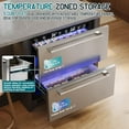 thumbnail image 2 of Jocisland 24 Inch Under Counter Drawer Fridge – Stainless Steel Dual-Zone Beverage Refrigerator with LED Touch Control, Adjustable Storage, Frost-Free, Low Noise, 37℉-50℉, -0.4℉ to 37℉, 2 of 9
