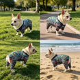 thumbnail image 6 of YAWUBT Dog Tattoo Print Jumpsuit for French Bulldog Pug Corgi Pitbull, Stylish Full-Body Pet T-Shirt, 4-Legged Dog Outfit for Small Medium Breeds, All-Season, 6 of 6