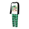 thumbnail image 3 of Family Matching Christmas Vacation Pajamas, SnowmanTree Print Long Sleeved Tops+Plaid Trousers Sleepwear Outfits, 3 of 10