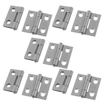 Unique Bargains 10Pcs 4.2mm Hole Metal Rotatable Cupboard Furniture Door Hinge Gray 1