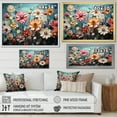 thumbnail image 4 of Designart "Cubist Collage Of Zinnias Blossoms I" Zinnias Canvas Art Print, 4 of 7