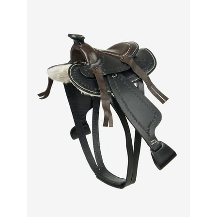 LeMieux Toy Pony Western Saddle - Educational Toy - Ages 3  - Black Leather