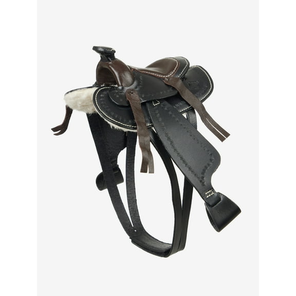 LeMieux Toy Pony Western Saddle - Educational Toy - Ages 3  - Black Leather