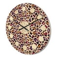 thumbnail image 3 of Designart 'Leopard Fur Safari Pattern VII' Mid-Century Modern Wood Wall Clock, 3 of 5