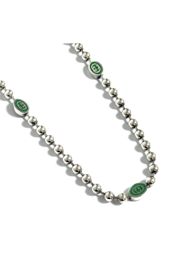 Pre-Owned Gucci Men's Women's Necklace Pendant GG Ball Chain (Good)