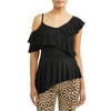 Ruffle Peplum Knit Top Women's