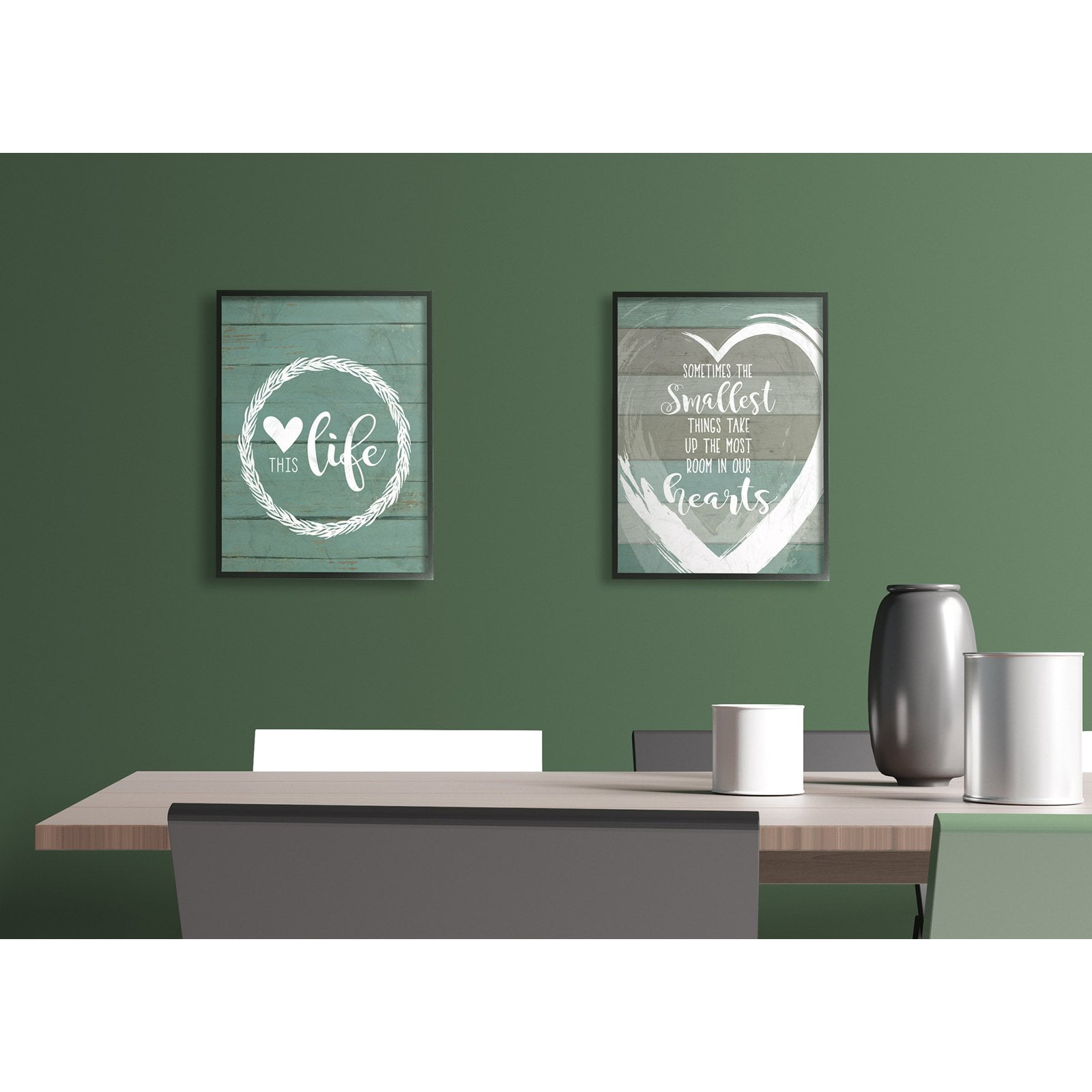 The Stupell Home Decor Collection Smallest Things Most Room In Heart Planked Wall Art