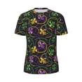 thumbnail image 5 of Wukai Mardi Gras6 Print Men's Short-Sleeved Mesh T-Shirt,Quick-Dry Short Sleeve Workout T-Shirt-, 5 of 8