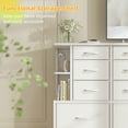 thumbnail image 5 of EnHomee White Dresser for Bedroom Tall Dressers & Chests of Drawers Fabric Dresser with 12 Drawers & LED Lights & Open Shelves, 5 of 9