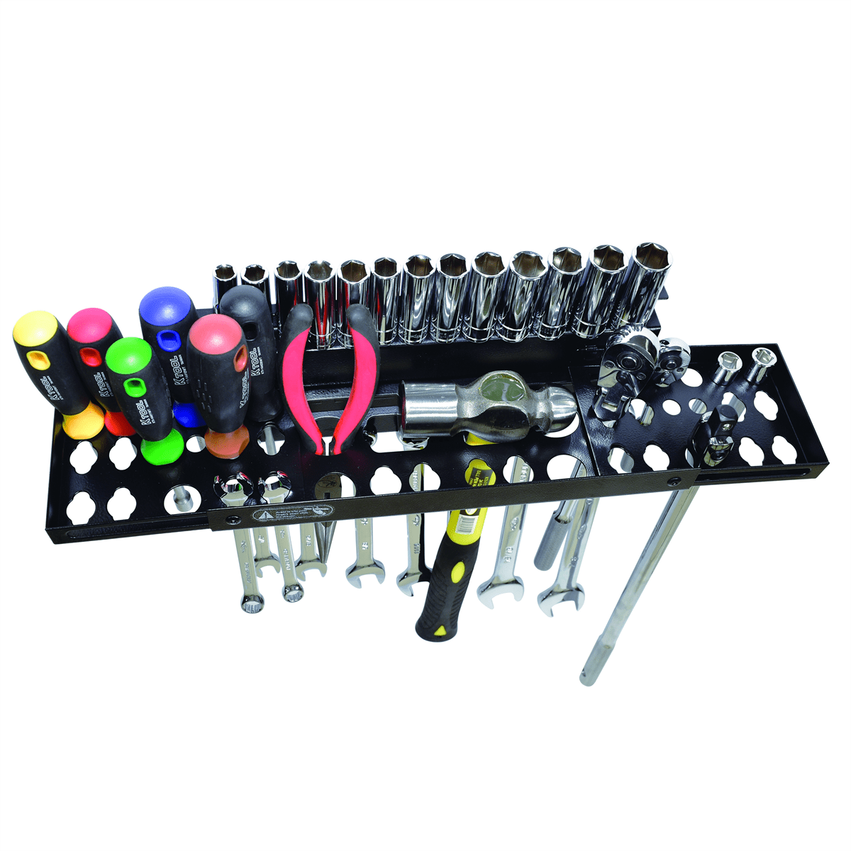K Tool 72465 Adjustable Tool Holder, MagClip, 71 Tools, Black Finish