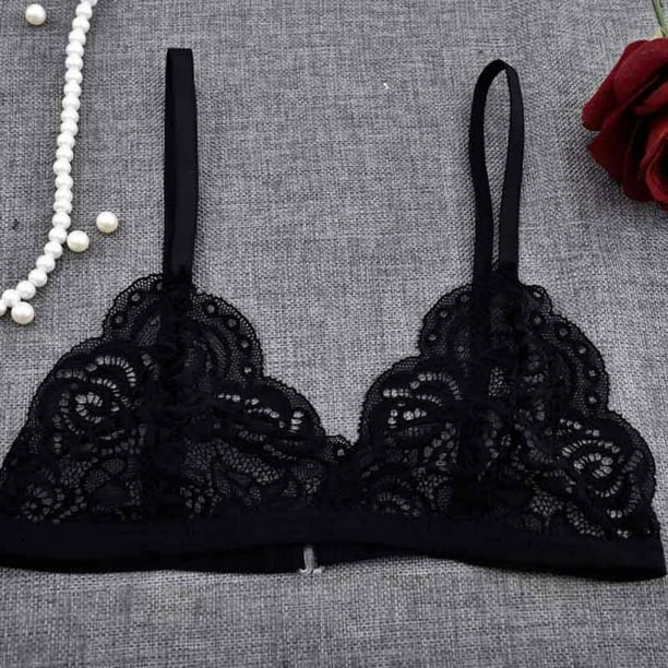 CNKOO Fashion Women Hollow-out Transparent Bra Comfortable Breathable Lace  Underwear Bras 