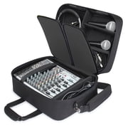 USA GEAR Audio Mixer Case DJ Mixer Travel Bag with Customizable Interior & Water Resistant Exterior