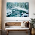 thumbnail image 3 of Elephant Stock Winter Wonderland In Yosemite Wall Art - Horizontal Canvas Wall Art - Dining Room Wall Decor - Nature Canvas - Blue And Teal Decor - 51" x 34", 3 of 8