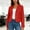 Red, variant on Women's Work Office Blazer Stretch Lapel Collar Long Sleeve Jacket Suit Slim Fit Work Office Jacket with Pockets Solid Dressy Suit Blazer