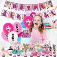 thumbnail image 4 of Decoraciones de cumpleaños con globos de Roblox, decoración de fiesta de cumpleaños con tema de Roblox, incluye pancarta, globos para decoración de tartas para niños, suministros p, 4 of 5