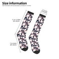 thumbnail image 5 of Fotbe Leaves Flower print Women's Men's Novelty Crew Socks Cotton Socks Knee High Socks for Walking,Running,Nurses,Pregnancy, 5 of 9