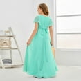 thumbnail image 5 of Chiffon Junior Bridesmaid Dress for Girls V-Neck Flower Girl Dress Formal Dresses -Spa-14Y, 5 of 9