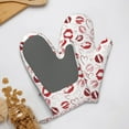 thumbnail image 4 of Hirioo Red Lips for Silicone Oven Mitts for BBQ, Baking, Cooking, Set of 2, Heat Resistant 260℃, Non-Slip Kitchen Essentials, 4 of 6