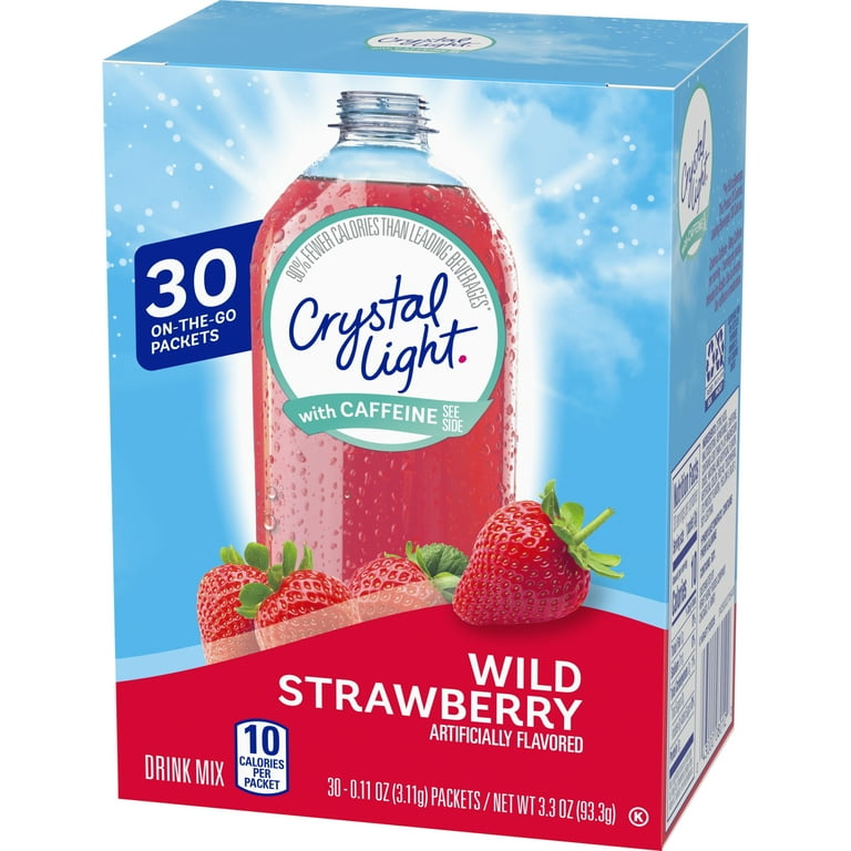 Crystal Light Zero Sugar, Fruit Flavor Wild Strawberry Caffeine