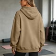 thumbnail image 5 of Lumtrix Women's Oversized Hoodie Spring Fall Long Sleeve Sweatshirt with Pocket Drop Shoulder,Casual Daily & Light Workouts Pullovers Camel L, 5 of 7
