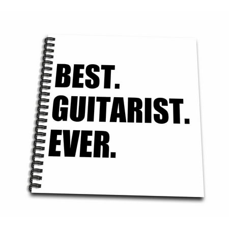3dRose Best Guitarist Ever - fun gift for talented guitar players, black text - Mini Notepad, 4 by (Guitar Player Best Guitarists)