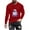 Red, variant on Raeneomay Long Sleeve Shirts for Men Halloween Printed Top Casual Long Sleeved Round Neck Top/Shirt