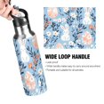 thumbnail image 4 of Yayeee 20oz Double Wall Stainless Steel Water Bottle with Flip Straw, Floral Easter Rabbits, 4 of 7