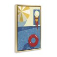thumbnail image 4 of Stupell Industries Summer Poolside Girl Novelty Painting Gold Floater Framed Canvas Art Print Wall Art, 21 x 31, 4 of 10