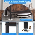 thumbnail image 4 of Industrial TV Stand for 55"/60"/65" Inch TVs with Adjustable Shelf, Entertainment Centre with 2 Door & Open Shelf, Rustic Brown, 4 of 10