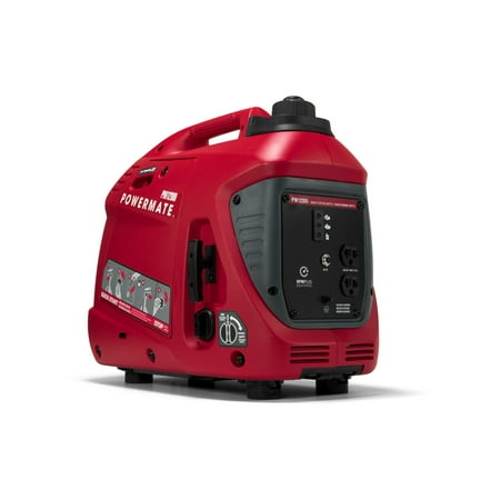 Powermate PM1200i - 1200 Watt Manual Start Gasoline Powered Inverter Generator Powered by Generac 50 ST