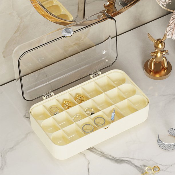 Caja de Joyería Transparente ABS Caja de Almacenamiento de Joyas de Exhibición Multicapa Caja Organizadora Desmontable a Prueba de Herrumbre de Gran Capacidad ANGGREK Otros