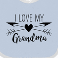 thumbnail image 4 of Inktastic I Love My Grandma Heart and Arrows Boys or Girls Baby Bib, 4 of 4