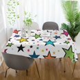 thumbnail image 3 of Yayeee Tablecloths 54" x 54" Rectangle Wrinkle Resistant Party Table Cover, Green Stars, 3 of 8