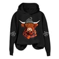 thumbnail image 3 of Hilzaten Womens Casual Tops Pullover Print Long Sleeve Loosse Hooded Sweatshirt for Women, 3 of 3