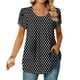 thumbnail image 3 of Blusa de manga corta con cuello redondo, informal, cómoda, a la moda para mujer OAVQHLG3B Store  lin121212, 3 of 3