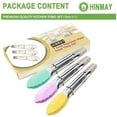 thumbnail image 3 of Mini Tongs with Silicone Tips 7-Inch Small Serving Tongs, Set of 3 (Pink Mint Yellow), 3 of 5