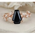 thumbnail image 2 of Coffin Cut Lab-Created Black Onyx & Diamond Engagement Ring in 925 Sterling Silver – Unique Wedding Engagement Ring, Perfect Bride Gift Fine Jewelry, 2 of 4