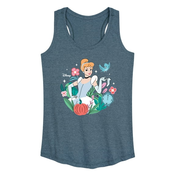 Disney - Cinderella Floral - Women's Racerback Tank Top