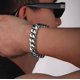 thumbnail image 2 of Unisex Stainless Steel Cuban Link Bracelet, Fashion-Forward Design, Durable & Timeless Accessory, Silver, 2 of 5